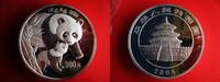 China 300 Yuan 1 Kilogramm Silber, Panda, selten, nur 4000 Expl., leicht angelaufen, -