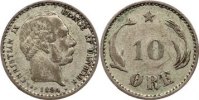 Dänemark 10 Öre 1 1894 Christian IX. 1863-1906. VF