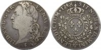 Frankreich 1/2 Écu au bandeau 1 Ludwig XV. 1715-1774. -
