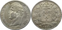 Frankreich 5 Francs 1827 B Karl X. 1824-1830. EF
