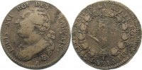 Frankreich Cu 12 Deniers Ludwig XVI. 1774-1793. -
