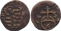 Sachsen-Altenburg Kipper Cu 6 Pfennig Johann Philipp und seine drei Brüder 1603-1625. -