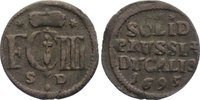 Brandenburg-Preußen Schilling 1695 SD Friedrich III. 1688-1701. kl. Einriß, VF