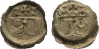 Halberstadt, Domkapitel Hohlpfennig 1522 Randfehler, VF