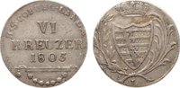 Sachsen-Coburg-Saalfeld 6 Kreuzer Franz Friedrich Anton 1800-1806. -