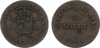 Italien-Florenz Cu 2 Soldi 1804 Carl Ludwig und Maria Louisa 1803-1807. selten, VF-