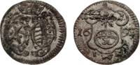 Sachsen-Albertinische Linie 1 Pfennig 1693 IK Johann Georg IV. 1691-1694. Schrötlingsfehler, VF