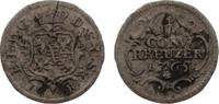 Sachsen-Coburg-Saalfeld Kreuzer 1765 Ernst Friedrich 1764-1800. Belag, VF-
