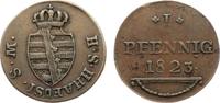Sachsen-Hildburghausen Cu Pfennig 1823 Friedrich 1784-1826. VF
