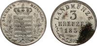 Sachsen-Meiningen 3 Kreuzer 1833 L Bernhard Erich Freund 1803-1866. Belag, CH UNC