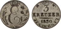 Sachsen-Coburg-Gotha 3 Kreuzer 1830 EK Ernst I. 1826-1844. VF
