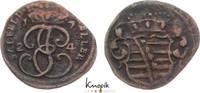 Sachsen-Saalfeld Cu Heller Johann Ernst VIII. 1680-1729. -