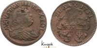 Sachsen-Albertinische Linie Cu Schilling 1751 Friedrich August II. 1733-1763. Schrötlingsfehler, VF-EF