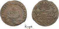 Sachsen-Albertinische Linie Cu Groschen 1755 H Friedrich August II. 1733-1763. leicht rau, VF+