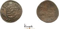 Sachsen-Gotha-Altenburg Einseitiger Kupferheller 1676 Friedrich I. 1675-1691. VF