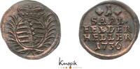 Sachsen-Coburg-Saalfeld Cu Heller Christian Ernst und Franz Josias 1729-1745. -