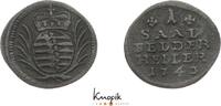 Sachsen-Coburg-Saalfeld Cu Heller Christian Ernst und Franz Josias 1729-1745. -