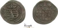 Sachsen-Coburg-Saalfeld Cu Heller Christian Ernst und Franz Josias 1729-1745. -
