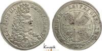 Sachsen-Coburg 1/6 Taler 1693 Albrecht III. 1680-1699. winziger durchgehender Schrötlingsfehler, VF-EF