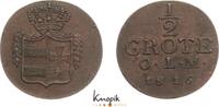 Oldenburg Cu 1/2 Grote Peter Friedrich Wilhelm 1785-1823. -