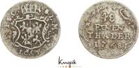 Sachsen-Coburg-Saalfeld 1/48 Taler Ernst Friedrich 1764-1800. -