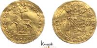 Stolberg-Stolberg 1/2 Dukat 1762 IE Friedrich Botho und Karl Ludwig 1761-1768. selten, leicht gewellt, VF