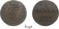 Schwarzburg-Rudolstadt Cu 1 Pfennig Friedrich Günther 1807-1867. -