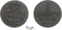 Oldenburg Cu 1/2 Grote Peter Friedrich Wilhelm 1785-1823. -