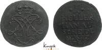 Hanau-Münzenberg Cu 1 Heller Wilhelm VIII. von Hessen-Kassel 1736-1760. -