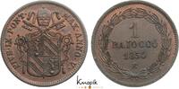 Cu Baiocco 1850  R Italien-Kirchenstaat Pius IX. 1846-1878. vorzüglich-Stempelglanz