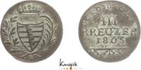 Sachsen-Coburg-Saalfeld 3 Kreuzer Franz Friedrich Anton 1800-1806. -