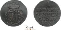Sachsen-Coburg-Saalfeld Cu Pfennig Franz Josias 1745-1764. -