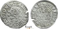 1/12 Taler 1681  CS Pommern-unter schwedischer Besetzung Karl XI 1660-1697. Randfehler, fast sehr schön
