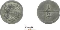 Württemberg 1/2 Kreuzer 1787 Karl Eugen 1744-1793. kl. Randfehler, VF