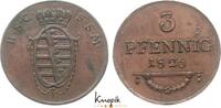 Cu 3 Pfennig 1826 Sachsen-Coburg-Saalfeld Ernst 1806-1826. leicht gereinigt, fast vorzüglich