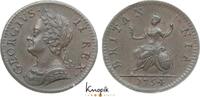 Großbritannien Cu Farthing 1754 George II. 1727-1760. min. Randfehler, AU