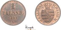 Cu Pfennig 1865  B Sachsen-Altenburg Ernst 1853-1908. vorzüglich-Stempelglanz