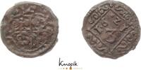 Barby, Grafschaft Kipper Cu 3 Pfennig Albrecht Friedrich und Justus Günther 1617-1641/51. -