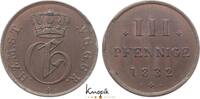 Mecklenburg-Strelitz 3 Pfennig 1832 Georg 1816-1860. fast vorz&uuml;glich 20,00 EUR  Excl. 8,00 EUR Verzending