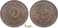 Kleinm&uuml;nzen 2 Pfennig 1875 J vorz&uuml;glich+ 45,00 EUR  Excl. 8,00 EUR Verzending