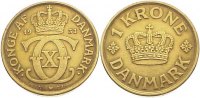 Dänemark 1 Krone Christian X. 1912-1947. -