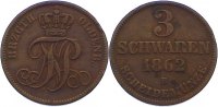 Oldenburg Cu 3 Schwaren Nicolaus Friedrich Peter 1853-1900. -