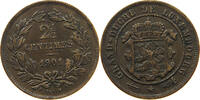LUXEMBOURG 2 1/2 CENTIMES Adolph 1890 - 1905 -