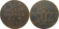 DENMARK SKILLING Christian VII. (1766-1808) -