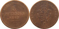 SACHSEN ALBERTINISCHE LINIE 5 PFENNIG Johann 1854-1873. -