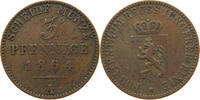 REUSS JÜNGERE LINIE ZU SCHLEIZ 3 PFENNIG Heinrich LXVII. 1854-1867 -