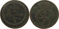 PFALZ KURLINIE 1/4 KREUZER Karl Theodor 1742-1799. -
