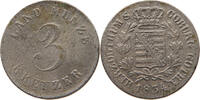 SACHSEN COBURG GOTHA 3 KREUZER Ernst I. 1806-1844. -