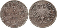 FRANKFURT 3 KREUZER 1855 VF