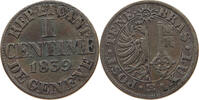 SCHWEIZ GENF GENEVE CENTIME 1839 VF+